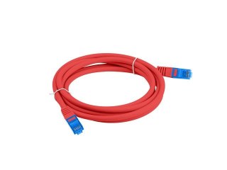 LANBERG PATCHCORD S/FTP KAT.6A 1M CZERWONY LSZH CCA (FLUKE PASSED) PCF6A-10CC-0100-R