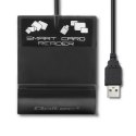 Qoltec Inteligentny czytnik chipowych kart ID SCR-0636 | USB 2.0 + Adapter USB-C