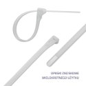 Qoltec Opaski zaciskowe wielorazowe/trytki | 7.2*150mm | Nylon66 UV | Białe