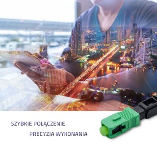 Qoltec Szybkozłącze światłowodowe SC/APC | Singlemode | 3.0mm