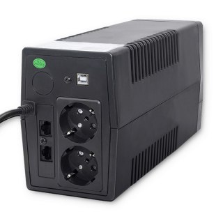 Qoltec Zasilacz awaryjny UPS Line Interactive | Monolith | 450VA | 240W | LCD | USB | RJ45