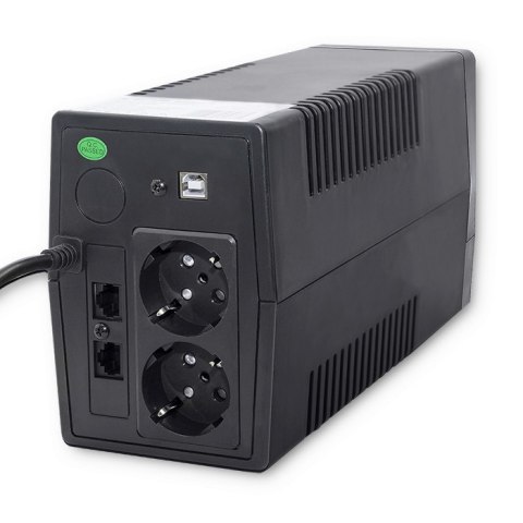 Qoltec Zasilacz awaryjny UPS Line Interactive | Monolith | 650VA | 360W | LCD | USB | RJ45