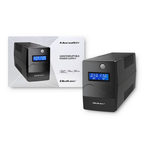 Qoltec Zasilacz awaryjny UPS Line Interactive | Monolith | 650VA | 360W | LCD | USB | RJ45