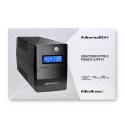 Qoltec Zasilacz awaryjny UPS Line Interactive | Monolith | 650VA | 360W | LCD | USB | RJ45