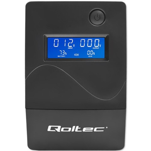 Qoltec Zasilacz awaryjny UPS Line Interactive | Monolith | 850VA | 480W | LCD | USB | RJ45