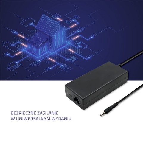 Qoltec Zasilacz desktopowy 60W |12V | 5A | 5.5*2.1 + kabel zasilający