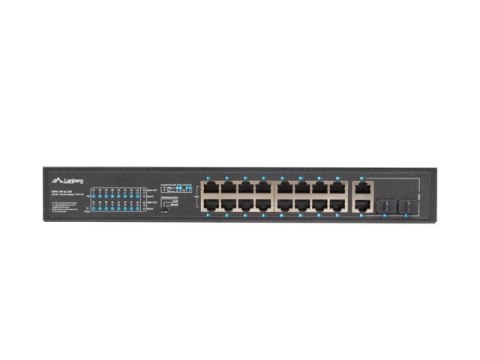 LANBERG SWITCH RACK 19" 16X 100MB POE+/2X COMBO GIGABIT 250W NIEZARZĄDZALNY RSFE-16P-2C-250