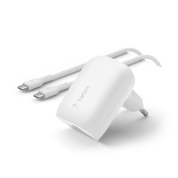 Ładowarka Belkin BoostCharge USB-C PD 3.0 PPS Wall Charger 30W + USB-C to USB-C Cable 1m White