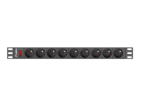 Listwa RACK Lanberg PDU-09E-0300-BK (7 x UTE; 16 A (3680 W); 3m; kolor czarny)