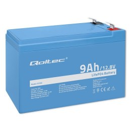 Qoltec Akumulator LiFePO4 Litowo-Żelazowo-Fosforanowy | 12.8V | 9Ah | 115.2Wh | BMS