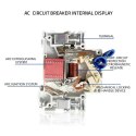 Qoltec Wyłącznik nadprądowy B32 | Bezpiecznik | AC | 32A | 3P