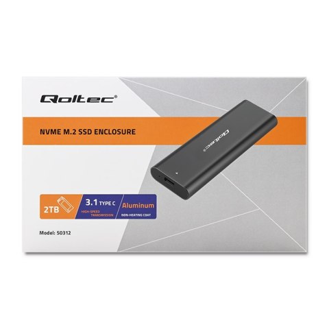 Qoltec Obudowa | kieszeń do dysków M.2 SSD | NVME | PCI-E | USB typ C