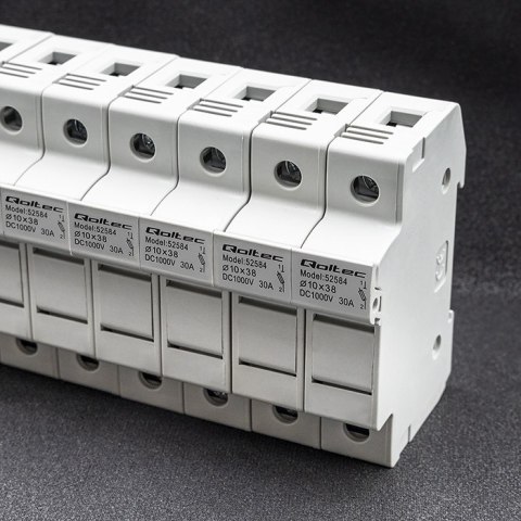 Qoltec Podstawa bezpiecznikowa + bezpiecznik DC |2P |1000V |30A |10x38 |solar