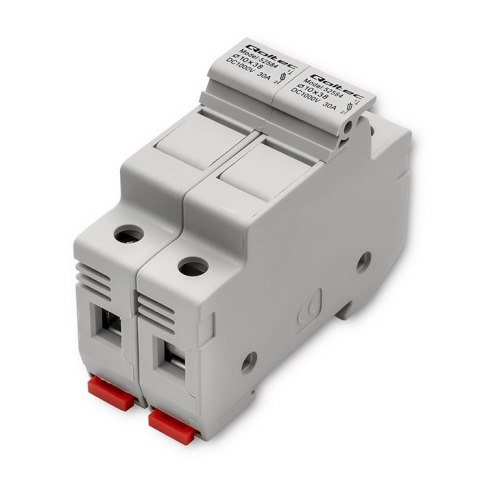 Qoltec Podstawa bezpiecznikowa + bezpiecznik DC |2P |1000V |30A |10x38 |solar