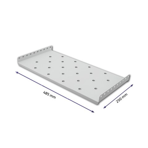 Qoltec Półka do szafy RACK stała | 490*250 | Szara