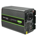 Qoltec Przetwornica napięcia Monolith | 1000W | 2000W| 12V na 230V | Czysty Sinus