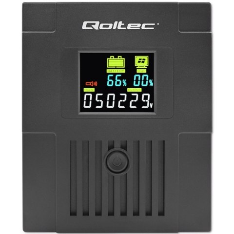 Qoltec Zasilacz awaryjny UPS Line Interactive | Monolith | 1500VA | 900W | LCD | USB | RJ45