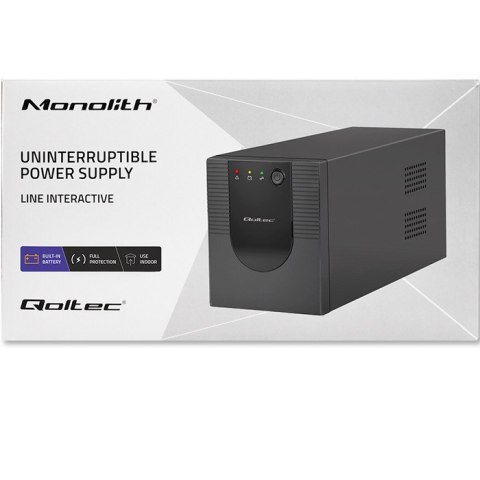 Qoltec Zasilacz awaryjny UPS Line Interactive | Monolith | 1500VA | 900W