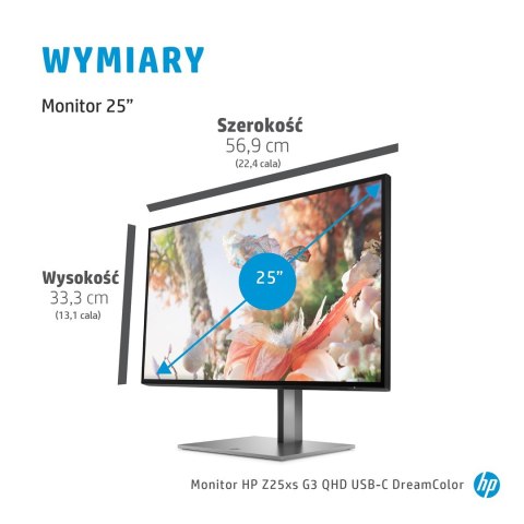 HP Z25xs G3 25"QHD IPS 266nits 60Hz HDMI, DP 1A9C9AA