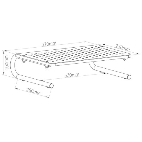 MACLEAN PODSTAWKA POD MONITOR, LAPTOP,DRUKARKĘ 13-32" MC-948