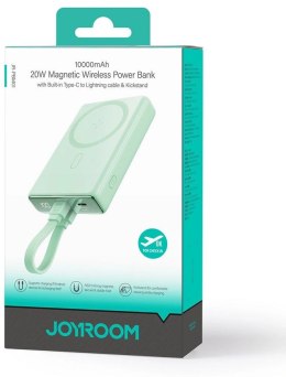 Powerbank Joyroom JR-PBM01 10000mAh 20W 1x USB-C 2x Lightning zielony + kabel