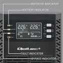 QOLTEC ZASILACZ AWARYJNY UPS 2KVA | 2000W | POWER FACTOR 1.0 | LCD | EPO | USB | ON-LINE