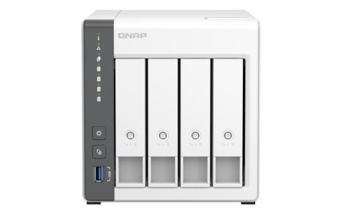 Qnap TS-433-4G, Tower, 4 x 2.5"/3.5" SATA , ARM 2.0GHz Quad core, 4GB, 1 x 2.5GbE + 1 x GbE, External adapter (PSU)