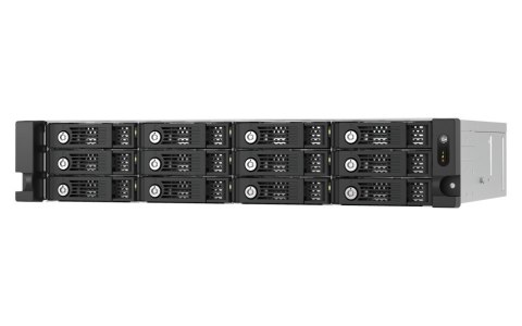 Qnap TL-R1200PES-RP Expansion unit, 12-bay 2U rackmount, 12x 2.5/3.5" SATA, 2 ports (SFF-8644 1x2), redundant PSU, without rail 