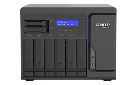 Qnap TS-h886-D1602-8G, Tower, 6 x 3.5"/2.5" SATA + 2 x 2.5" SATA, Intel Xeon Processor D-1602 2C/4T, 8 GB ECC RAM (Max. 128GB), 