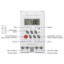 Qoltec Elektroniczny programator czasowy PC0629 na szynę DIN | LCD