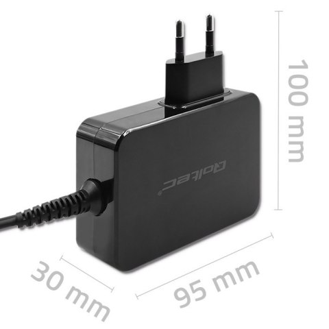 Qoltec Ładowarka GaN POWER PRO | 1xUSB-C | 100W | 5-20V | 3-5A | Czarna