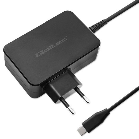 Qoltec Ładowarka GaN POWER PRO | 1xUSB-C | 90W | 5-20V | 3-4.5A | Czarna