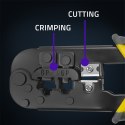 Qoltec Modułowa zaciskarka do cięcia i zaciskania kabli Ethernet 8P 6P