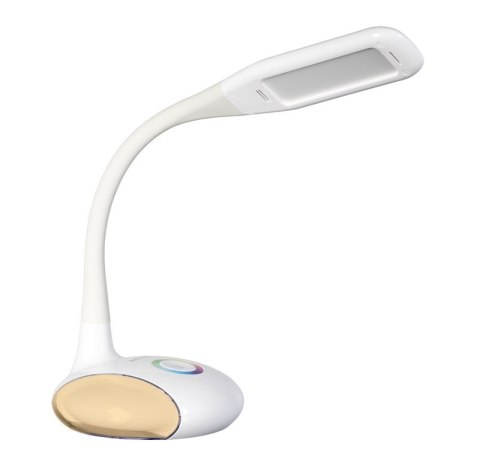 Nowoczesna lampka na biurko wielokolorowa RGB LED Activejet VENUS RGB biała z funkcją oświetlenia nocnego