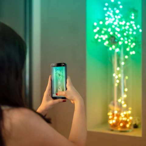 Twinkly Candies - 200 Lampki w kształcie pereł RGB LEDs, zielony przewód, USB-C