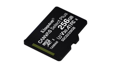 Karta pamięci z adapterem Kingston Canvas Select Plus SDCS2/256GB (256GB; Class 10, Class U1, V30; + adapter)