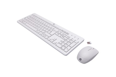 Zestaw klawiatura + mysz HP 230 Wireless Mouse and Keyboard Combo bezprzewodowe białe 3L1F0AA