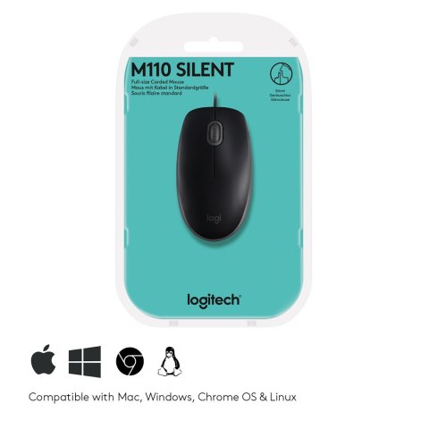 Mysz Logitech 910-005508 (optyczna; 1000 DPI; kolor czarny)