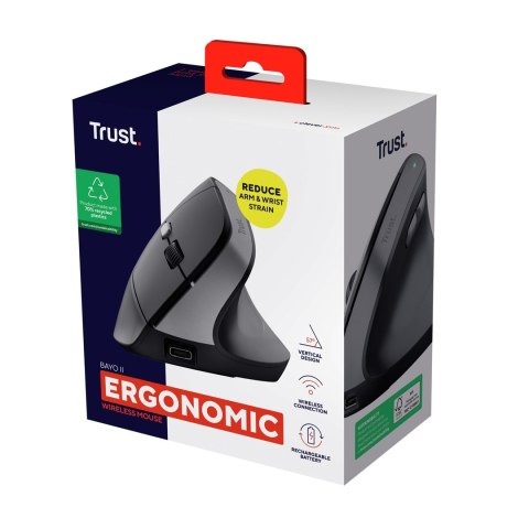 Mysz TRUST BAYO II ERGONOMIC WIRELESS MOUSE BLK (25145)