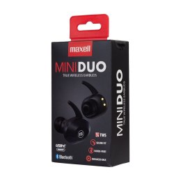 MAXELL MINI DUO Słuchawki bezprzewodowe bluetooth TWS EARBUDS czarne