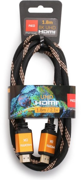 Kabel HDMI-HDMI Opticum RED 8K UHD - 1.8m (v2.1)