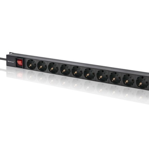 Qoltec Aluminiowa Listwa zasilająca PDU do RACK | 16A | 16 x SCHUKO| Pionowa | 1.8m