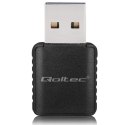 Qoltec Bezprzewodowy Ultra szybki DUAL mini WiFi adapter 2 x 2dBi | Standard AC | USB 3.0 | 1300Mbps