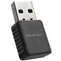 Qoltec Bezprzewodowy Ultra szybki DUAL mini WiFi adapter 2 x 2dBi | Standard AC | USB 3.0 | 1300Mbps