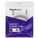 Qoltec Kabel Patchcord FTP | CAT5e | 2 x RJ-45 | 1.5m | High speed | Gold | Ekranowany