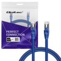 Qoltec Kabel Patchcord FTP | CAT6 | 2 x RJ-45 | 1.5m | High speed | Gold | Ekranowany