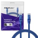 Qoltec Kabel Patchcord UTP | CAT6 | 2 x RJ-45 | 1m | High speed | Gold