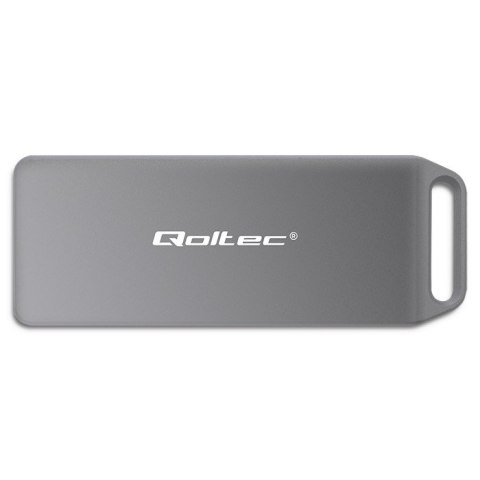 Qoltec Mini Aluminiowa Obudowa | Kieszeń na dysk M.2 SSD | NVMe | PCIe | USB 3.1 | Super speed 10Gb/s | 2TB | Srebrna