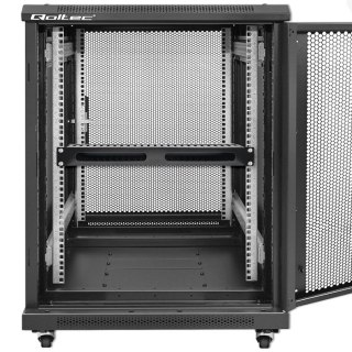 Qoltec Solidny stalowy Organizer kabli do szaf RACK 19" | 24 porty | 1U