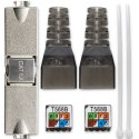 Qoltec Wtyk RJ45 beznarzędziowy STP | CAT6A | JACK PIN | T568B | T568A